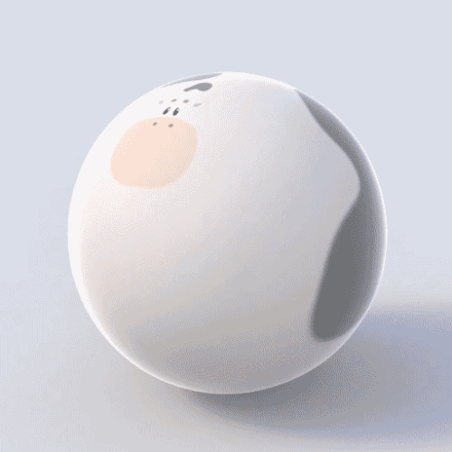 Spot the cow, a 3D model, morphing into a sphere